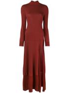Jacquemus Turtle-neck Sweater Dress - Red