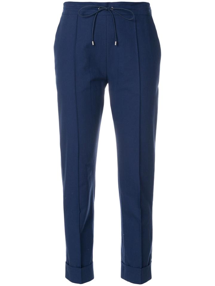 Kenzo Slim-fit Cropped Trousers - Blue