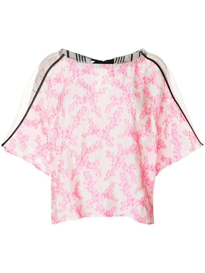 Nude Multi Print Blouse - White