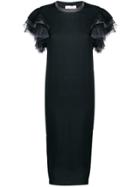 Fabiana Filippi Ruffle Sleeve Dress - Black
