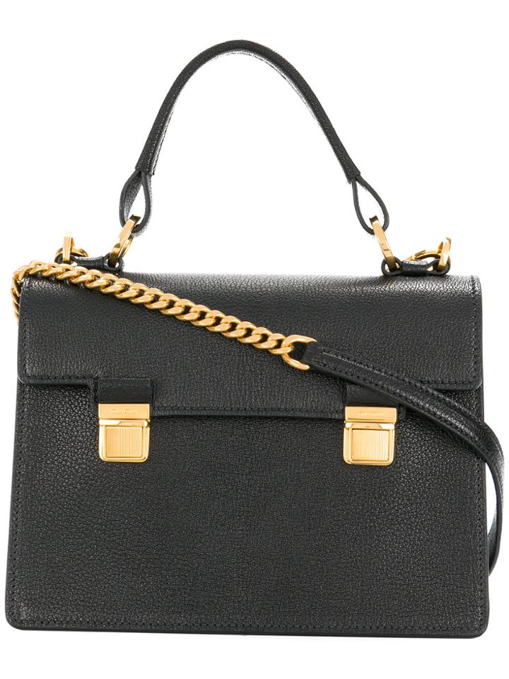 Miu Miu Foldover Shoulder Bag - Black