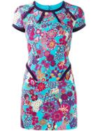 Versace Pre-owned 2000 Floral Mini Dress - Blue