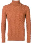 Eleventy Cashmere Cable Knit Sweater - Yellow & Orange