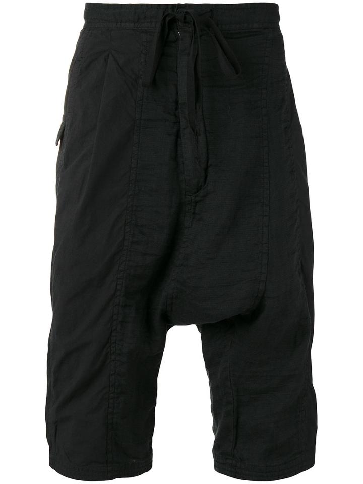 The Viridi-anne Drop-crotch Shorts, Men's, Size: 4, Black, Cotton