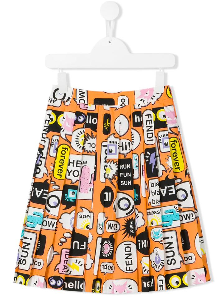 Fendi Kids - Printed Skirt - Kids - Cotton - 4 Yrs
