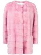 Simonetta Ravizza Concealed Front Jacket - Pink & Purple