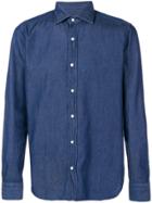 Mp Massimo Piombo Denim Button Down Shirt - Blue