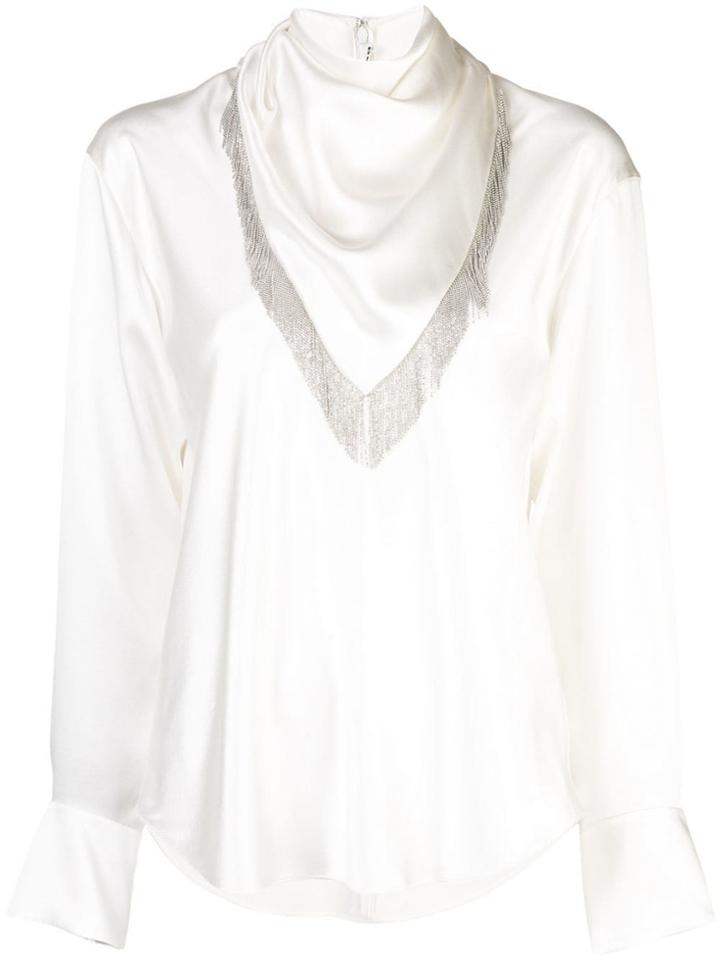 Alexander Wang Front Flap Blouse - White