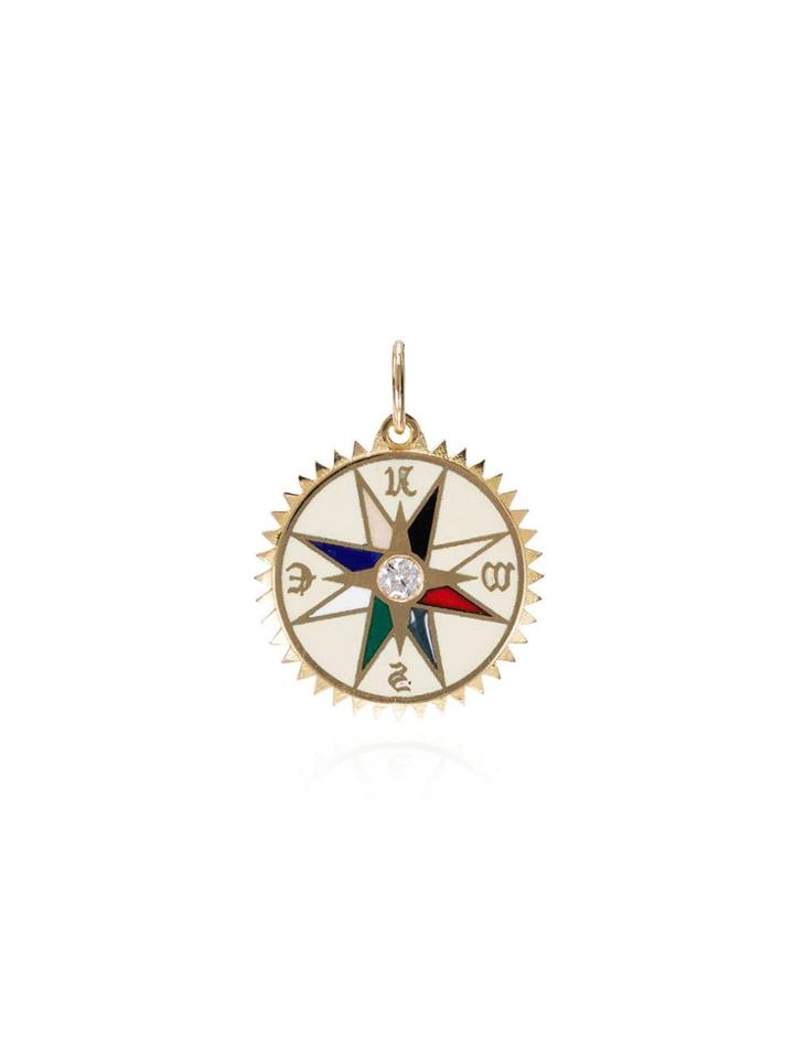 Foundrae Course Correction Petite Champlevé Medallion - Gold