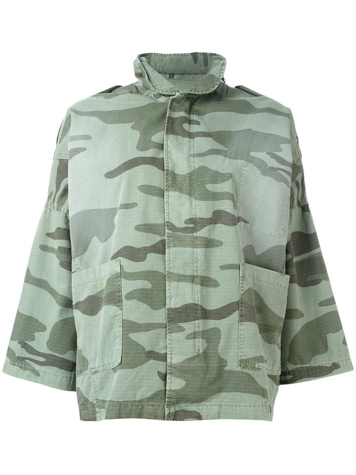 Current/elliott The Fleet Admiral Jacket, Women's, Size: 3, Green, Cotton