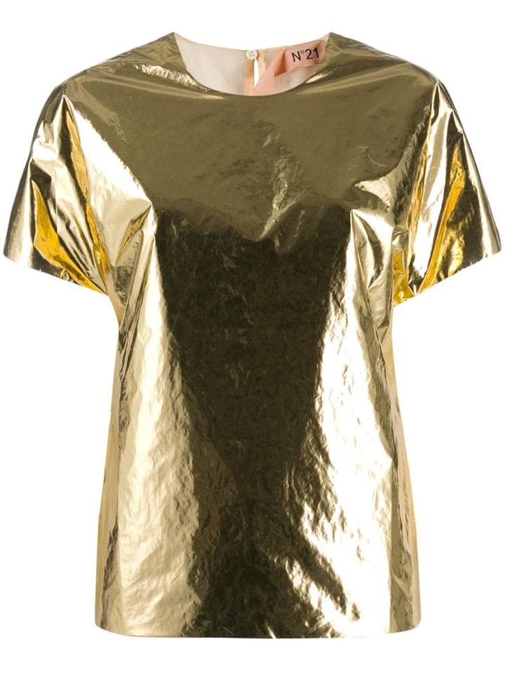 Nº21 Metallic T-shirt - Gold