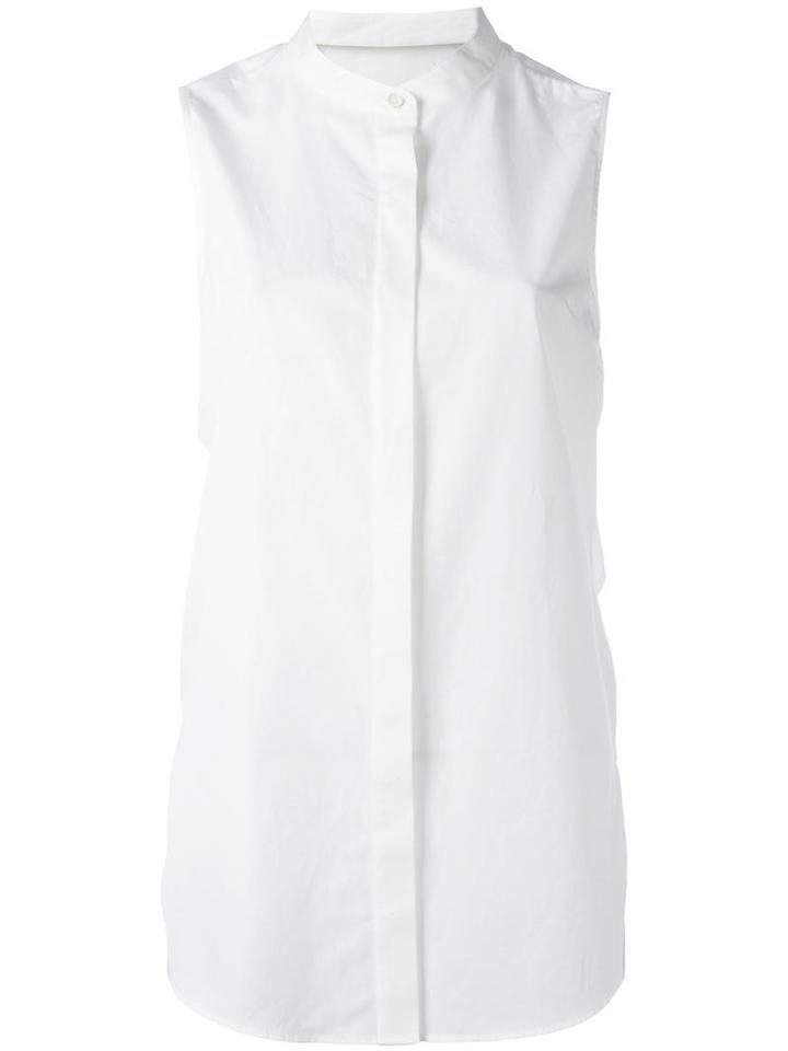 3.1 Phillip Lim Twisted Back Sleeveless Shirt, Women's, Size: 2, White, Cotton