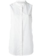 3.1 Phillip Lim Twisted Back Sleeveless Shirt, Women's, Size: 2, White, Cotton