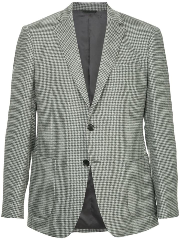 D'urban Micro Gingham Formal Blazer - Grey