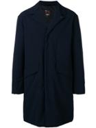 Aspesi Single-breasted Zipped Coat - Blue