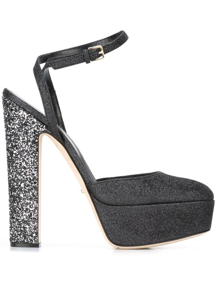 Sergio Rossi Glitter High Heel Sandals