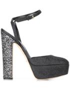 Sergio Rossi Glitter High Heel Sandals