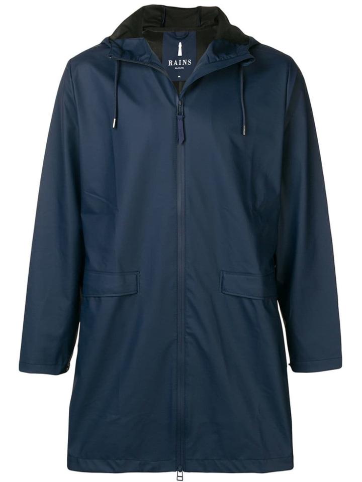Rains Hooded Raincoat - Blue