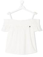 Lapin House Off-the-shoulder Blouse - White