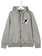 Neil Barrett Kids Teen Full Zip Hoodie - Grey