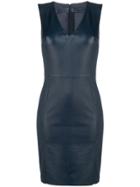 Drome Short Leather Dress - Blue