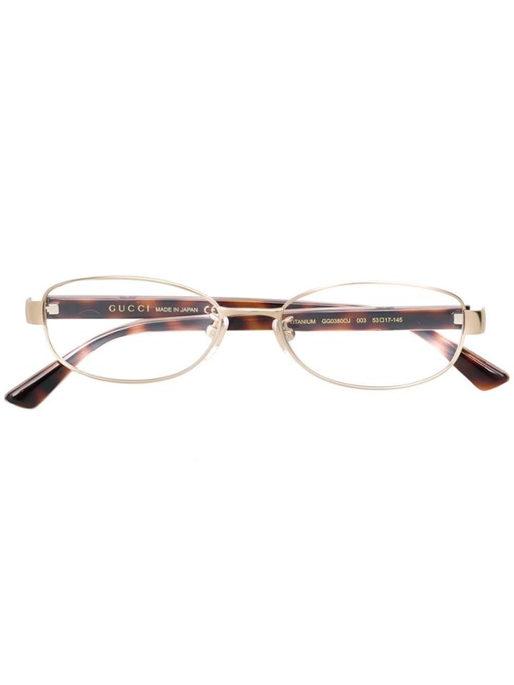 Gucci Eyewear Round Glasses - Gold