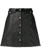 Versace Jeans Button Front Mini Skirt - Black