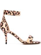 Givenchy Leopard Print Sandals, Women's, Size: 37.5, Nude/neutrals, Leather