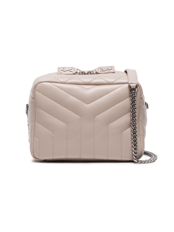 Saint Laurent Light Pink Monogram Lou Lou Leather Box Bag - Pink &