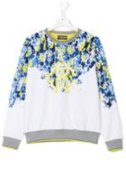 Roberto Cavalli Kids Painterly Print Sweater - White