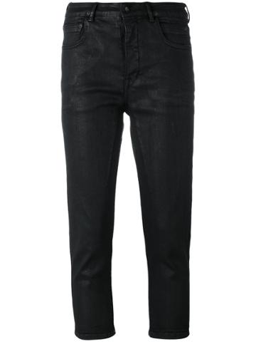 Rick Owens Drkshdw - Cropped Trousers - Women - Cotton/spandex/elastane/polybutylene Terephthalate (pbt) - 26, Black, Cotton/spandex/elastane/polybutylene Terephthalate (pbt)