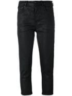 Rick Owens Drkshdw - Cropped Trousers - Women - Cotton/spandex/elastane/polybutylene Terephthalate (pbt) - 26, Black, Cotton/spandex/elastane/polybutylene Terephthalate (pbt)