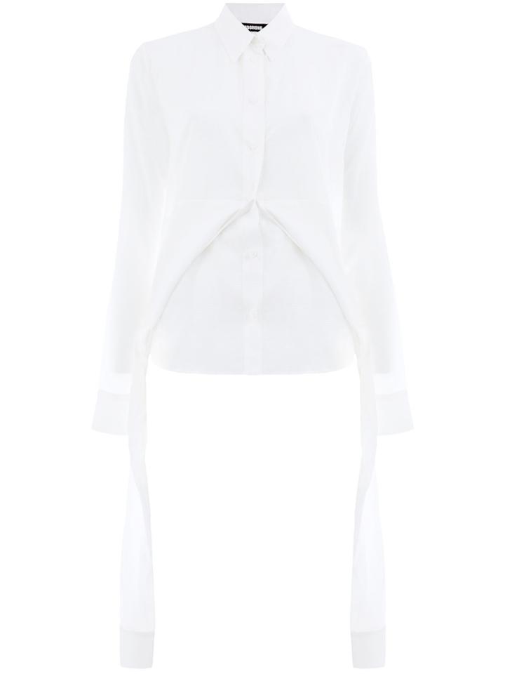 Moohong Textured Deconstructed Shirt - White