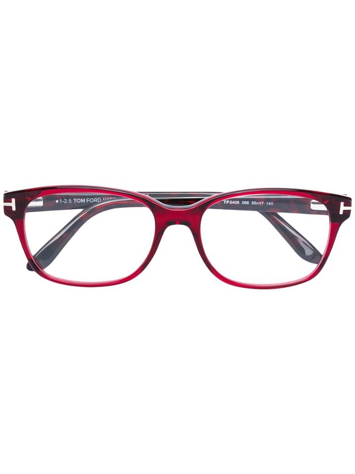 Tom Ford Eyewear Square-frame Glasses - Red