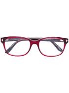 Tom Ford Eyewear Square-frame Glasses - Red