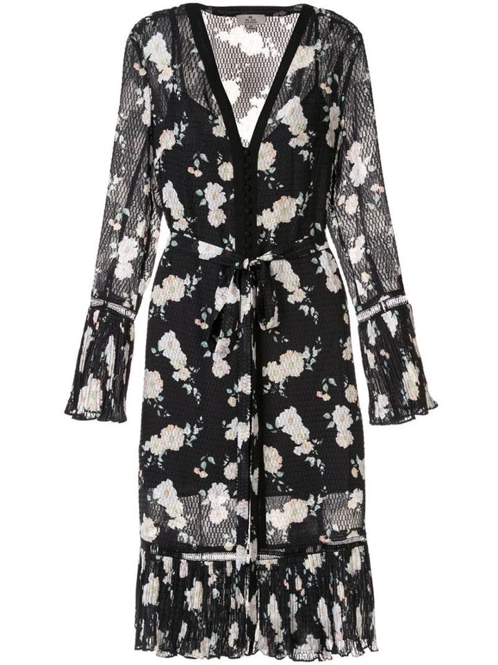 We Are Kindred Mia Floral Midi Dress - Black