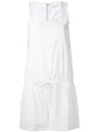 Majestic Filatures - Sleeveless Playsuit - Women - Cotton/linen/flax - Ii, White, Cotton/linen/flax