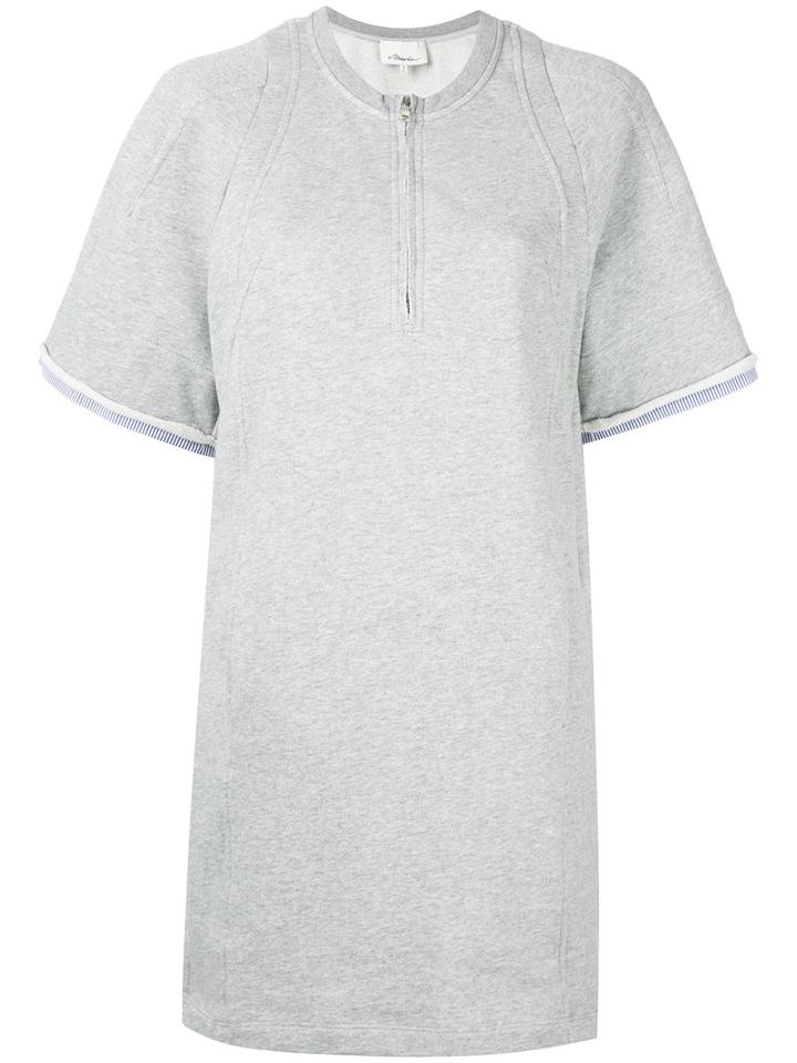 3.1 Phillip Lim Terry Tunic Dress, Women's, Size: Medium, Grey, Cotton