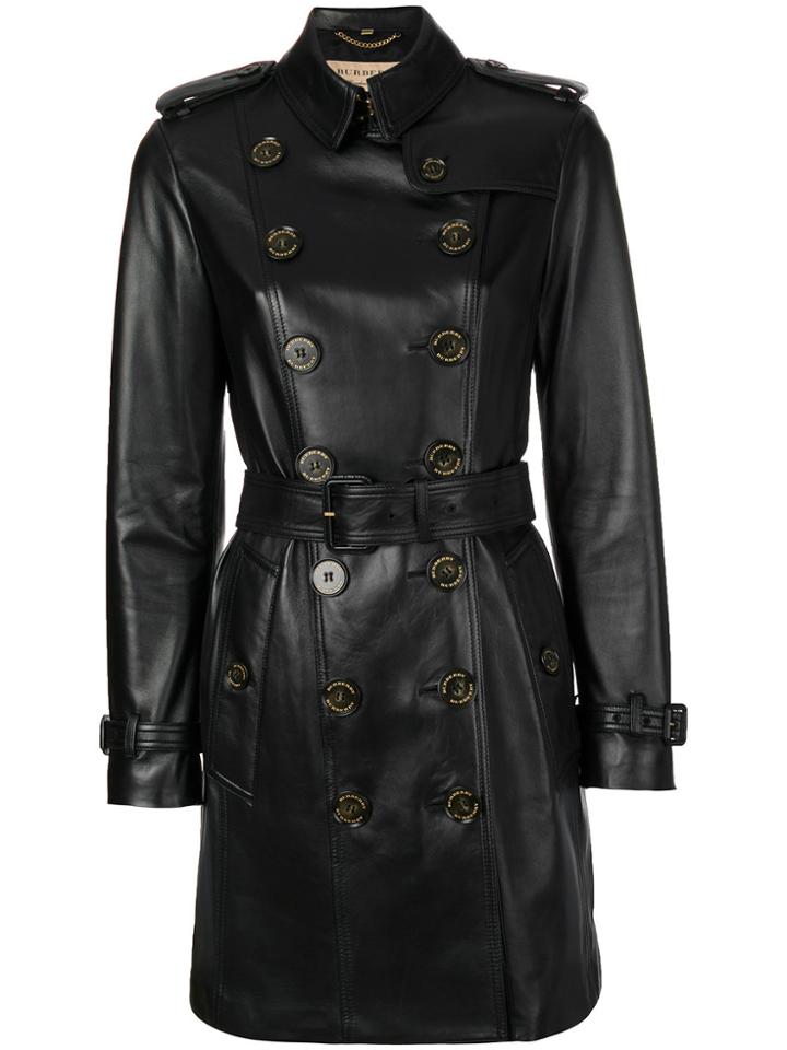 Burberry Double Breasted Coat - Black
