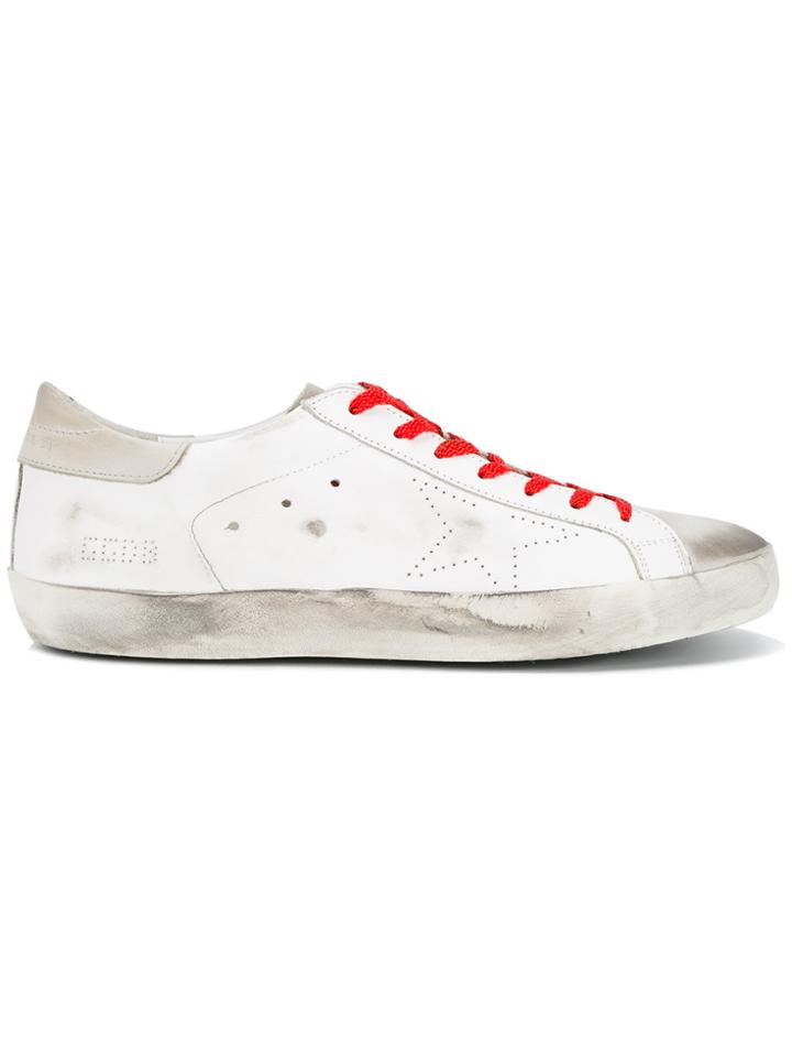 Golden Goose Deluxe Brand White Red Lace Superstar Sneakers