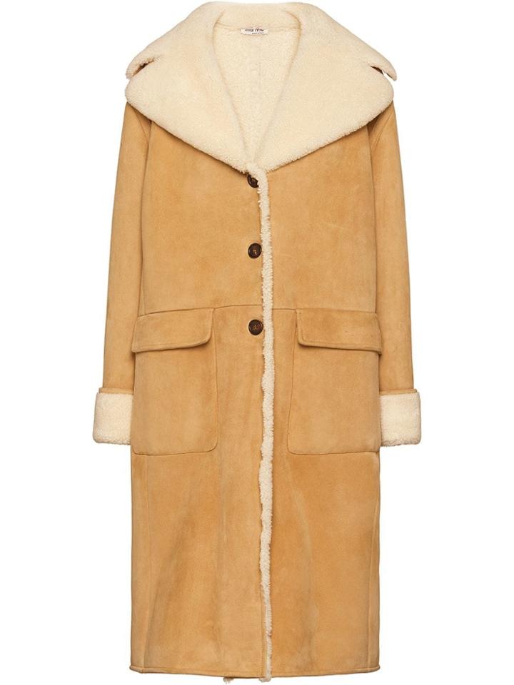 Miu Miu Shearling Coat - Brown