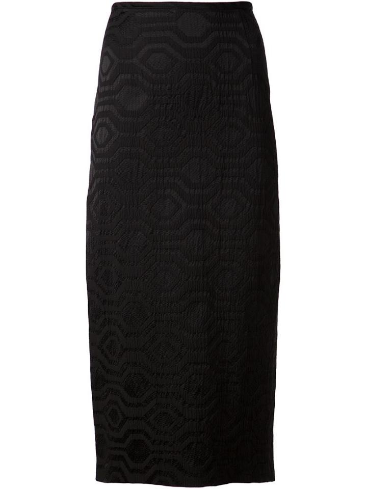 Sid Neigum Geometric Pattern Jacquard Skirt