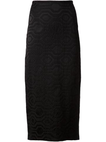 Sid Neigum Geometric Pattern Jacquard Skirt