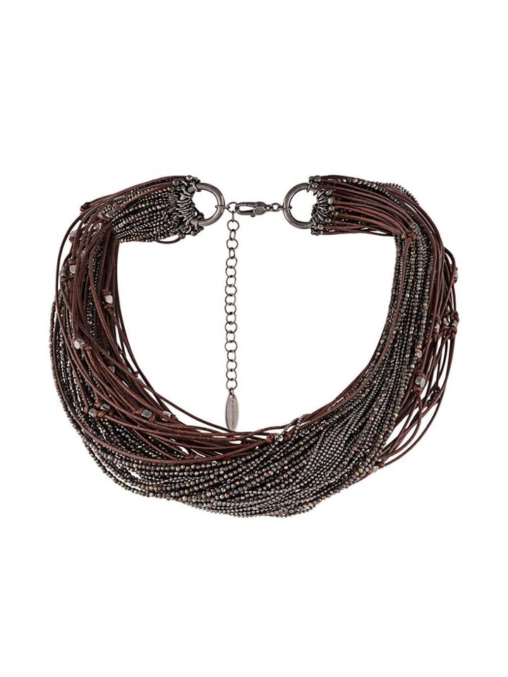 Brunello Cucinelli Gemmae Choker Necklace - Grey