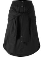 T By Alexander Wang Shirt Style A-line Skirt