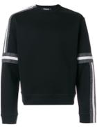 Dsquared2 Asymmetric Stripe Detail Sweatshirt - Black