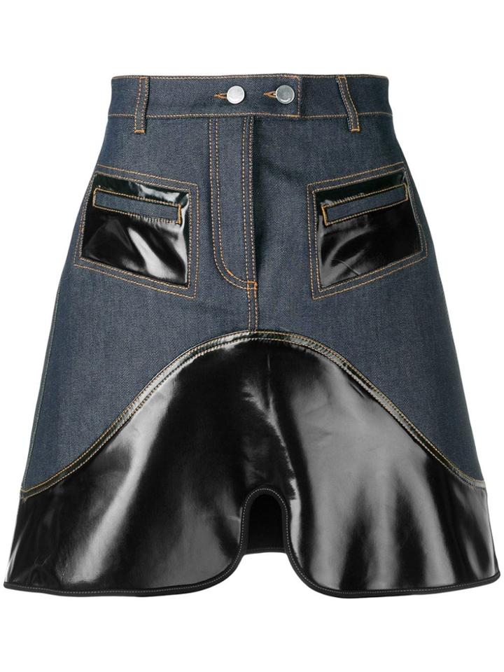 Ellery Vontz Denim Mini Skirt - Blue