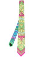 Versace Barocco Print Tie - Green