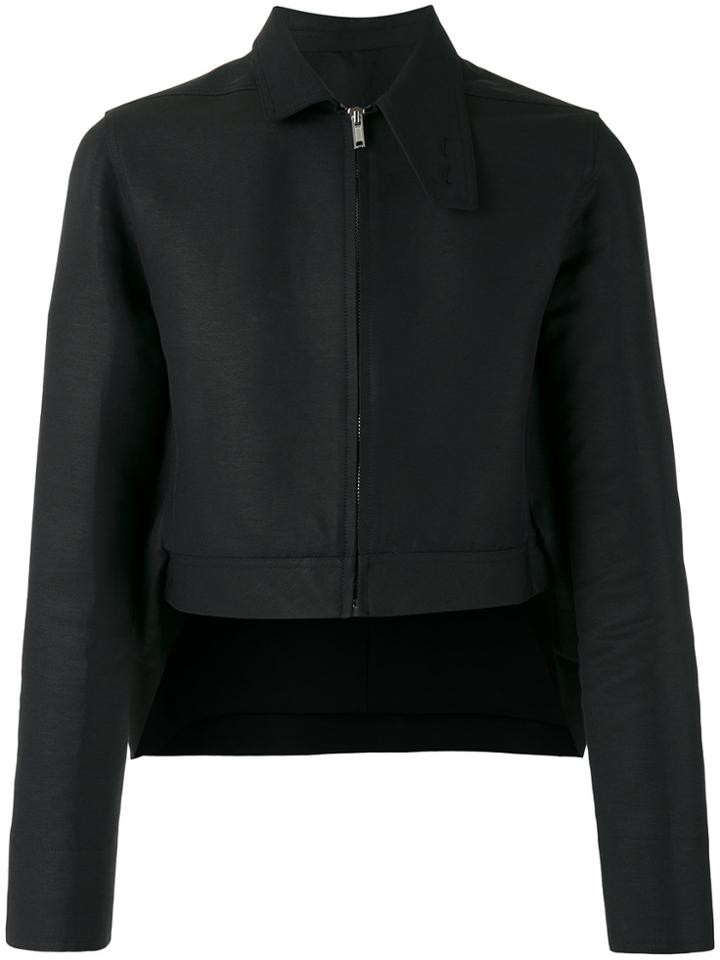 Rick Owens Cropped High-low Hem Jacket - Black