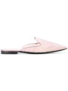 Alberta Ferretti Mia Appliqué Mule Slippers - Nude & Neutrals